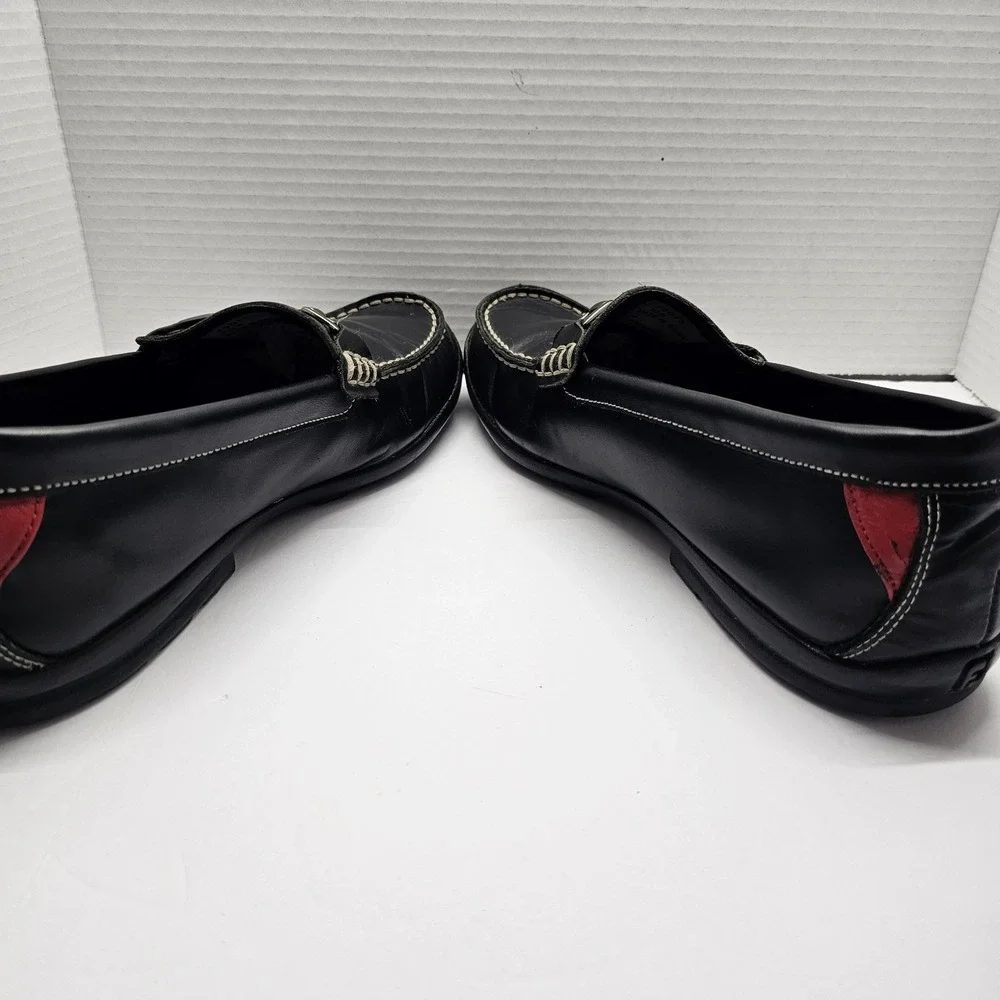 FootJoy Men's 10 M Black Club Casual Leather Bit Loafers Slip On Driving Shoes
